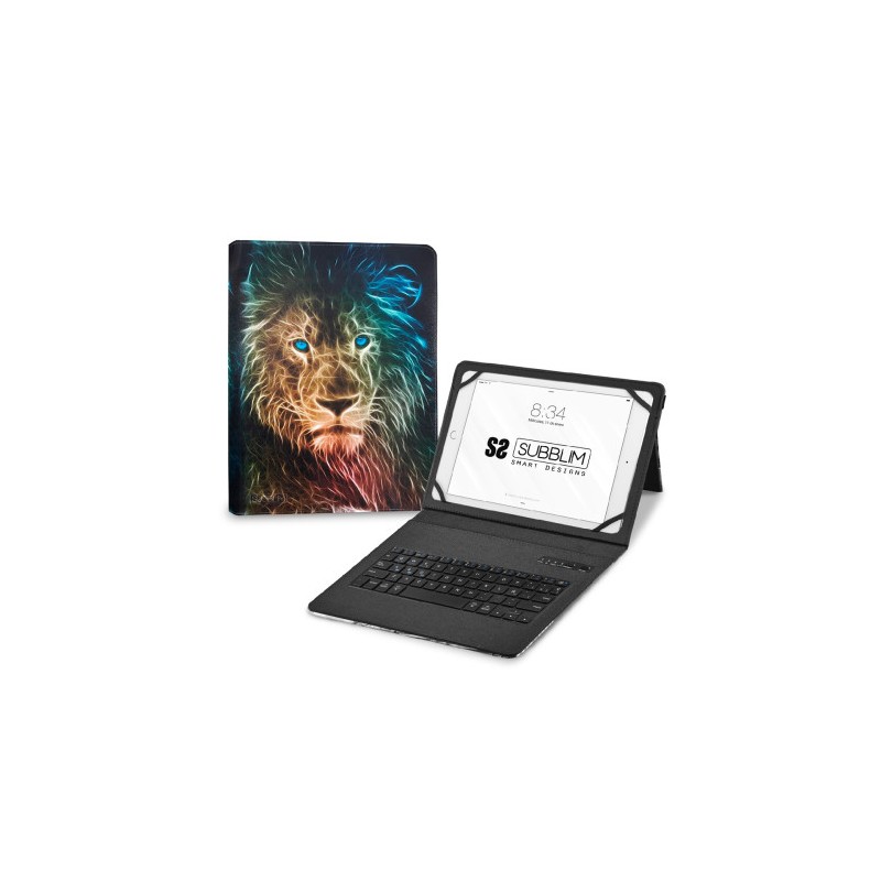 11351-SUBBLIM Funda con Teclado Keytab Pro BT Trendy Leon 11351-SUBBLIM Funda con Teclado Keytab Pro BT Trendy Leon