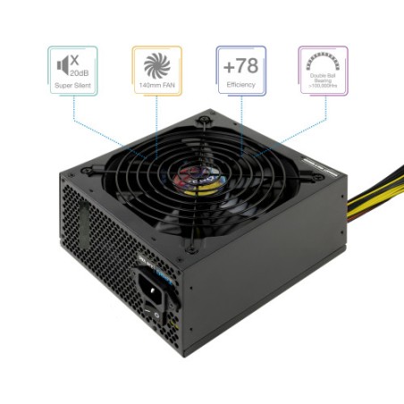 11392-TooQ TQAPOLO-650SP unidad de fuente de alimentacion 650 W 20+4 pin ATX ATX Negro