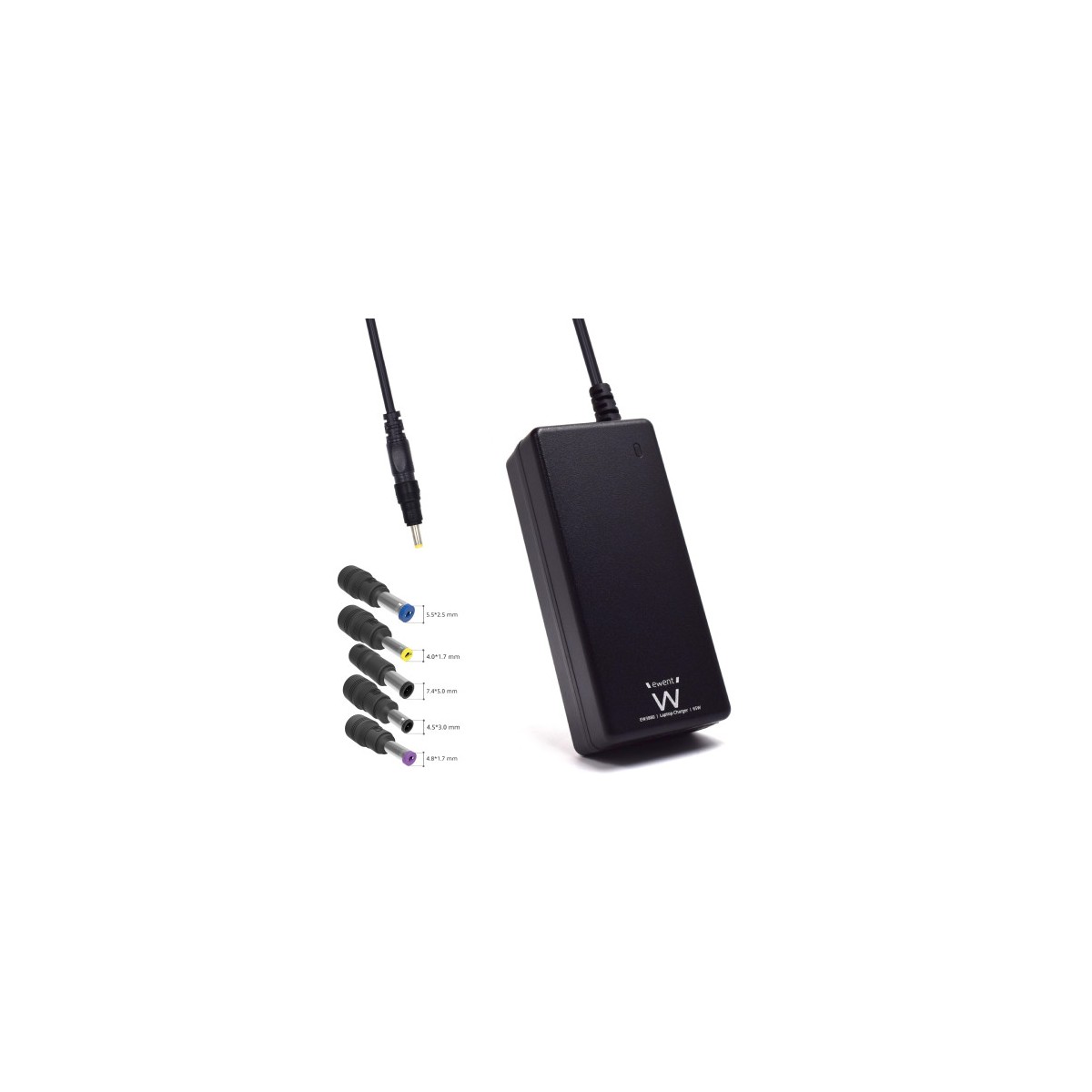 Ewent EW3898 adaptador e inversor de corriente Interior 65 W Negro