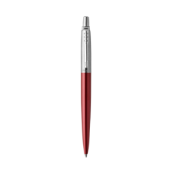 1144-BOLIGRAFO RETRACTIL JOTTER KENSINGTON ROJO CON RIBETE CROMADO PUNTO MEDIO TINTA AZUL PARKER 1953187