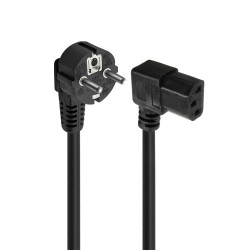 11467-Ewent EC1910 cable de transmision Negro 1,8 m C13 acoplador Enchufe tipo F