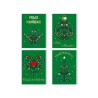 11611-TARJETA FELICITACION NAVIDAD FOIL GREEN/GOLD BISMARK 330895