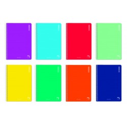 1164-CUADERNO ESPIRAL SERIE BASIC TAPA BLANDA 60 GRS. 16o (75X105MM.) 80 HOJAS CUADRICULA 4X4 PACSA 16437