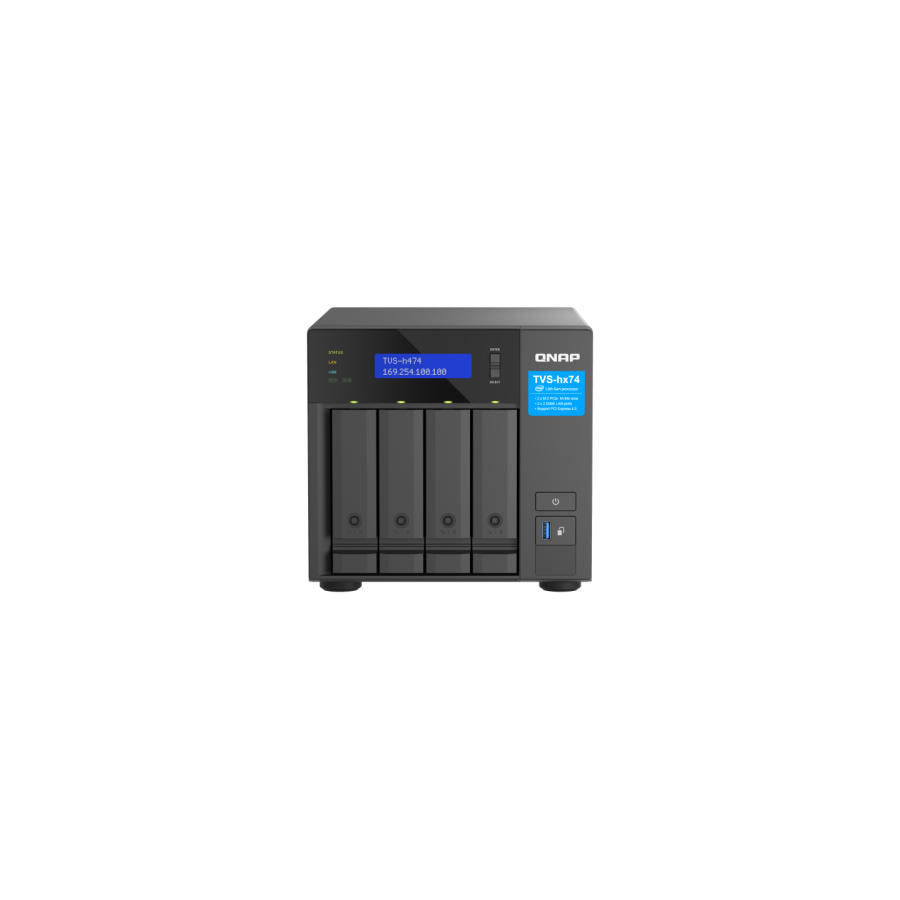 11640-QNAP TVS-H474 NAS Torre Ethernet Negro G7400 11640-QNAP TVS-H474 NAS Torre Ethernet Negro G7400
