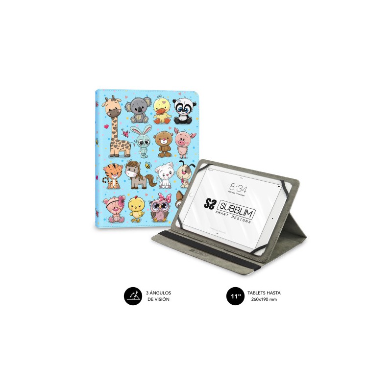 11657-FUNDA TABLET UNIVERSAL TRENDY CASE ANIMALS 11"