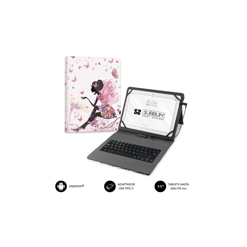 11659-FUNDA CON TECLADO MICRO USB - TYPE C KEYTAB USB 11" HADAS 11659-FUNDA CON TECLADO MICRO USB - TYPE C KEYTAB USB 11" HADAS