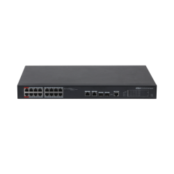 11697-(DH-PFS4218-16ET-240-V3) DAHUA SWITCH L2 HI-POE GESTIONABLE 16 PUERTOS 10/100 + 2 COMBO GIGABIT/SFP UPLINK