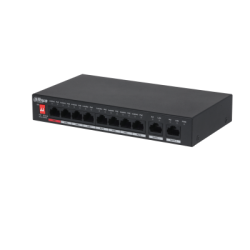 11699-(DH-PFS3010-8ET-96-V2) DAHUA SWITCH HI-POE 2.0 8 PUERTOS + 2 UPLINK RJ45