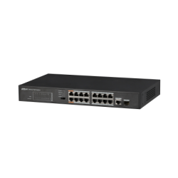 11712-(DH-PFS3117-16ET-135) DAHUA SWITCH POE 16 PUERTOS + 1 PUERTO GIGABIT