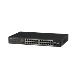 11714-(DH-PFS3125-24ET-190) DAHUA SWITCH POE 24 PUERTOS + 1 GIGABIT COMBO RJ45/SFP