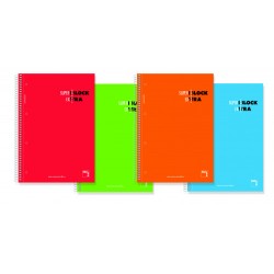 1180-CUADERNO ESPIRAL SERIE SUPERBLOCK EXTRA TAPA DURA 90 GRS. A-5 (148X210MM.) MICROPERFORADO 120 HOJAS CUADRICULA 5X5
