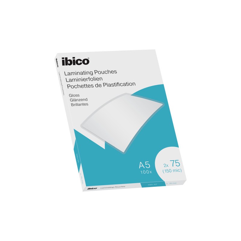 11877-CAJA 100 BOLSAS DE PLASTIFICACION 154X216 A5 BRILLO 75 MICRAS IBICO 627314 11877-CAJA 100 BOLSAS DE PLASTIFICACION 154X216 A5 BRILLO 75 MICRAS IBICO 627314