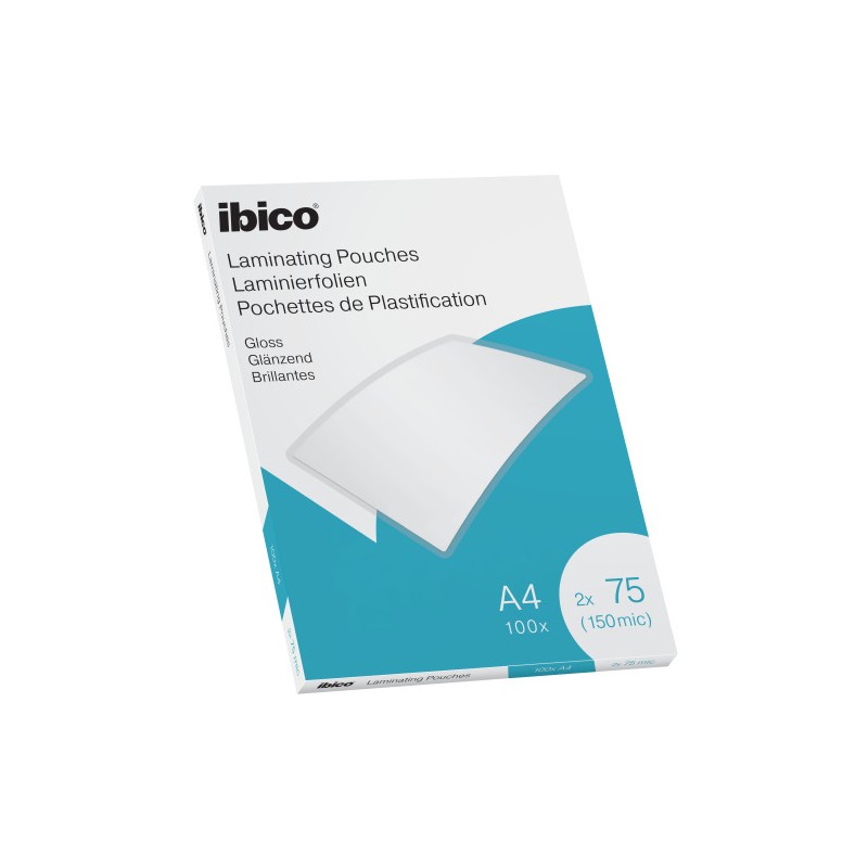 11878-CAJA 100 BOLSAS DE PLASTIFICACION 216X303 A4 BRILLO 75 MICRAS IBICO 627316 11878-CAJA 100 BOLSAS DE PLASTIFICACION 216X303 A4 BRILLO 75 MICRAS IBICO 627316