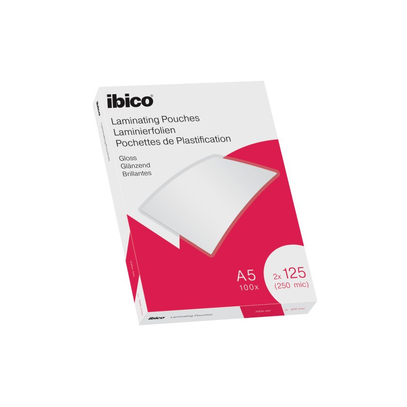 11880-CAJA 100 BOLSAS DE PLASTIFICACION 154X216 A5 BRILLO 125 MICRAS IBICO 627315 11880-CAJA 100 BOLSAS DE PLASTIFICACION 154X216 A5 BRILLO 125 MICRAS IBICO 627315