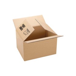 11893-CAJA CARTON EMBALAJE 260X210X100MM MARRON CANAL 3MM FIXO 18101