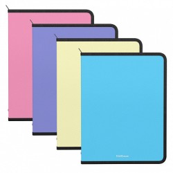 11933-CARPETA POLIPROPILENO CON CREMALLERA MATT PASTEL A4 COLORES SURTIDOS ERICH KRAUSE 59221