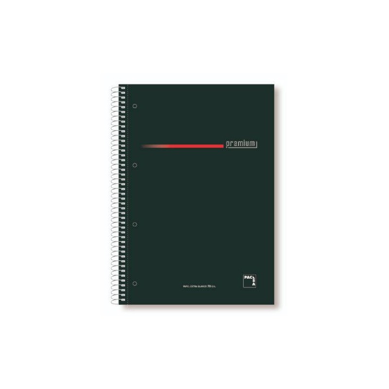 1195-CUADERNO SERIE PREMIUM TAPA EXTRA DURA 70 GRS. A-4 (210X297MM.) MICROPERFORADO 160 HOJAS CUADRICULA 5X5 + GRECA NEG 1195-CUADERNO SERIE PREMIUM TAPA EXTRA DURA 70 GRS. A-4 (210X297MM.) MICROPERFORADO 160 HOJAS CUADRICULA 5X5 + GRECA NEG