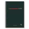 1195-CUADERNO SERIE PREMIUM TAPA EXTRA DURA 70 GRS. A-4 (210X297MM.) MICROPERFORADO 160 HOJAS CUADRICULA 5X5 + GRECA NEG