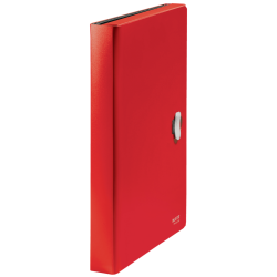 11994-CARPETA POLIPROPILENO ACORDEON 5 POSICIONES+BOLSILLO FRONTAL BROCHE GIRATORIO A4 RECYCLE ROJO LEITZ 46240025
