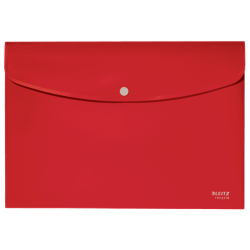 12024-SOBRES POLIPROPILENO OPACO A4 CON BROCHE BOTON RECYCLE ROJO LEITZ 46780025