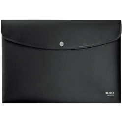 12030-SOBRES POLIPROPILENO OPACO A4 CON BROCHE BOTON RECYCLE NEGRO LEITZ 46780095