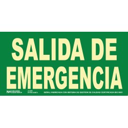 12071-SENAL HOMOLOGADA SEGURIDAD SALIDA EMERGENCIA 320x150MM PVC VERDE ARCHIVO2000 6170-15H VE