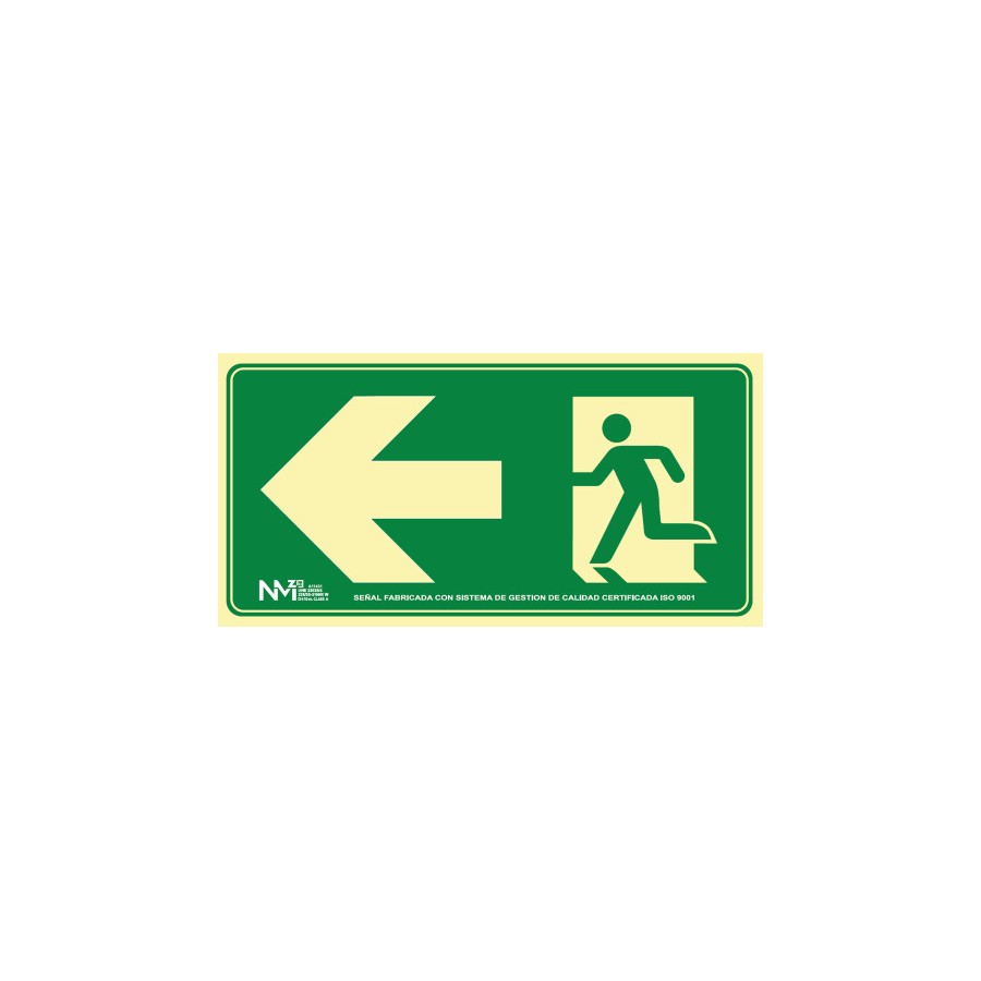12072-SENAL HOMOLOGADA SEGURIDAD SALIDA EMERGENCIA IZQUIERDA 320x160MM PVC VERDE ARCHIVO2000 6170-17H VE 12072-SENAL HOMOLOGADA SEGURIDAD SALIDA EMERGENCIA IZQUIERDA 320x160MM PVC VERDE ARCHIVO2000 6170-17H VE