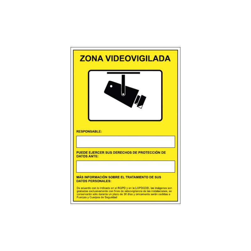 12074-SENAL HOMOLOGADA AVISO CAMARAS DE VIGILANCIA 24 HORAS 210x297MM PVC AMARILLO ARCHIVO2000 6172-09 AM 12074-SENAL HOMOLOGADA AVISO CAMARAS DE VIGILANCIA 24 HORAS 210x297MM PVC AMARILLO ARCHIVO2000 6172-09 AM