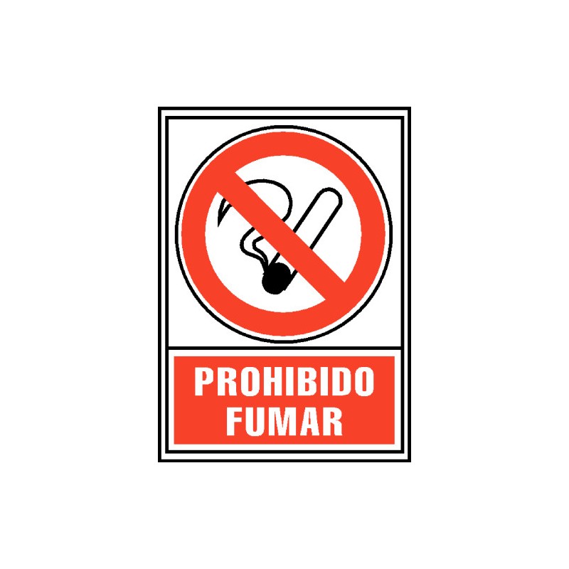 12075-SENAL PROHIBIDO FUMAR 210X297MM PVC ROJO ARCHIVO2000 6174-02 RJ