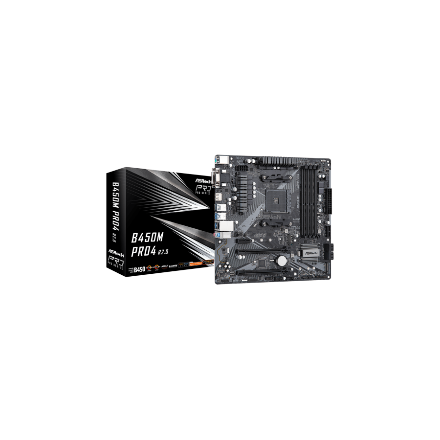 12109-Asrock B450M Pro4 R2.0 AMD B450 Zocalo AM4 micro ATX 12109-Asrock B450M Pro4 R2.0 AMD B450 Zocalo AM4 micro ATX