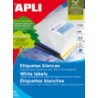12118-CAJA 100 HOJAS ETIQUETAS BLANCAS PERMANENTES 64,6 X 33,8 MM APLI 1263
