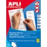 12120-CAJA 100 HOJAS ETIQUETAS BLANCAS PERMANENTES 105,0 X 42,4 MM APLI 1277