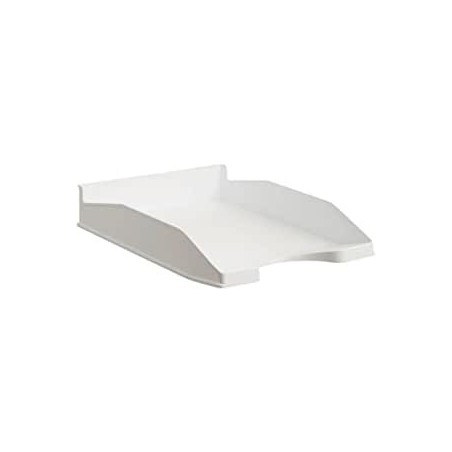 12133-BANDEJA ECOGREEN 100% RECICLADO Y RECICLABLE APILABLE DIN A4 Y FOLIO MEDIDAS 345X255X60 MM COLOR BLANCO ARCHIVO 20