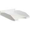 12133-BANDEJA ECOGREEN 100% RECICLADO Y RECICLABLE APILABLE DIN A4 Y FOLIO MEDIDAS 345X255X60 MM COLOR BLANCO ARCHIVO 20