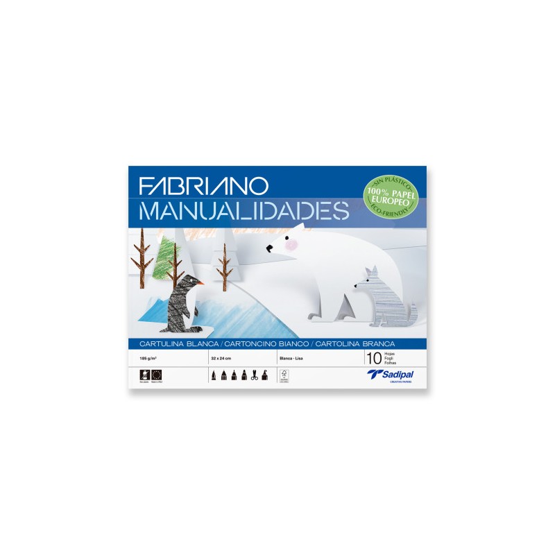 12157-BLOC 10 HOJAS MANUALIDADES CARTULINA BLANCA FABRIANO S0400003 12157-BLOC 10 HOJAS MANUALIDADES CARTULINA BLANCA FABRIANO S0400003
