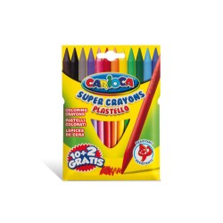 12166-CAJA CARTON 12 PLASTICERAS COLORES SURTIDOS CARIOCA 42711