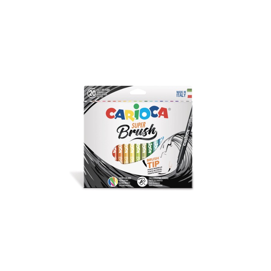 12170-CAJA 20 ROTULADORES SUPER BRUSH CARIOCA CARIOCA 42968
