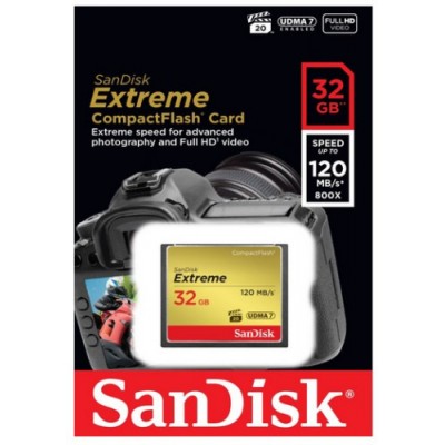 Sandisk 32GB Extreme memoria flash CompactFlash