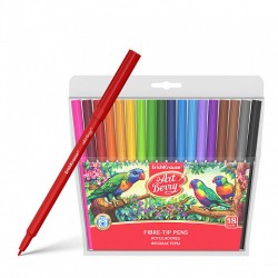 12204-CAJA 18 ROTULADORES SUPER LAVABLES COLORES SURTIDOS ARTBERRY 33051