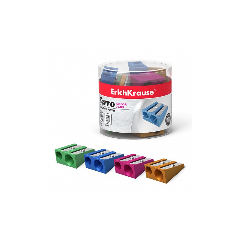 12214-SACAPUNTAS DE ALUMINIO DOBLE FERRO COLOR PLUS, COLOR: SURTIDO ERICH KRAUSE 38015 12214-SACAPUNTAS DE ALUMINIO DOBLE FERRO COLOR PLUS, COLOR: SURTIDO ERICH KRAUSE 38015