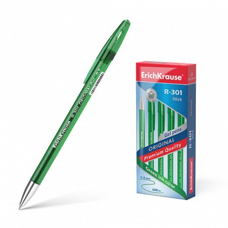 12228-BOLIGRAFO DE GEL R-301 ORIGINAL GEL 0.5, COLOR DE LA TINTA: VERDE ERICH KRAUSE 45156