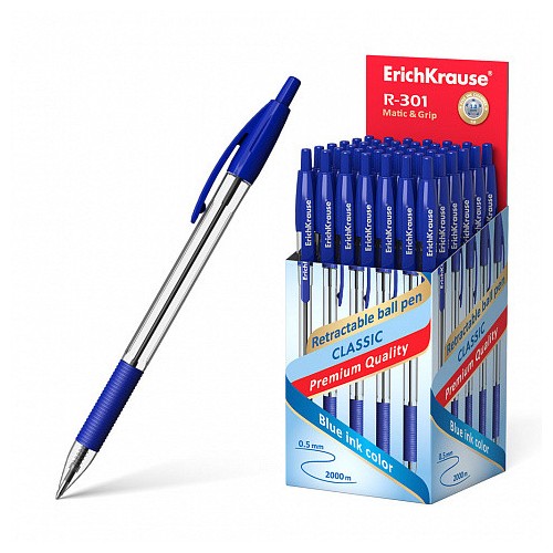 12232-BOLIGRAFO DE BOLA AUTOMATICO R-301 CLASSIC MATIC 1.0, COLOR DE LA TINTA AZUL ERICH KRAUSE 46758