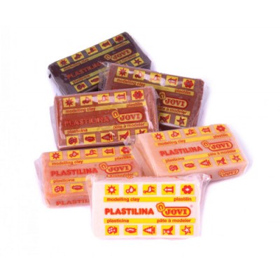 BANDEJA PLASTILINA 6 PASTILLAS 50GR COLORES SURTIDOS GAMA MULTICULTURAL JOVI 70 6M