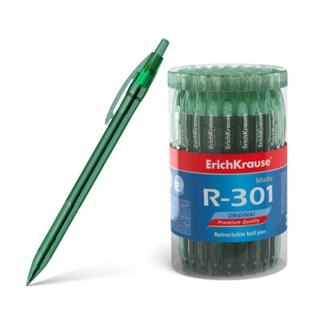 12238-ErichKrause 46767 boligrafo Verde Boligrafo de punta retractil con pulsador 60 pieza(s)