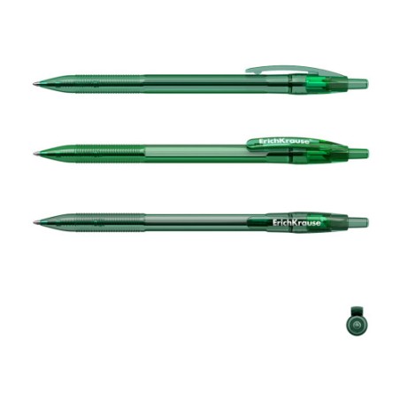 12239-ErichKrause 46767 boligrafo Verde Boligrafo de punta retractil con pulsador 60 pieza(s)