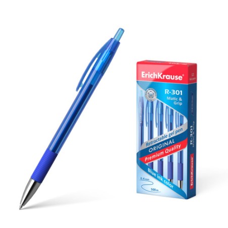 12240-BOLIGRAFO DE GEL AUTOMATICO R-301 ORIGINAL GEL MATIC, COLOR DE LA TINTA AZUL ERICH KRAUSE 46814