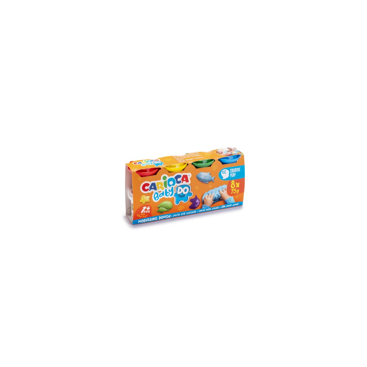 SET PASTA DE MODELAR CARIOCA BABY DOUGH 8X75GR CARIOCA 43180