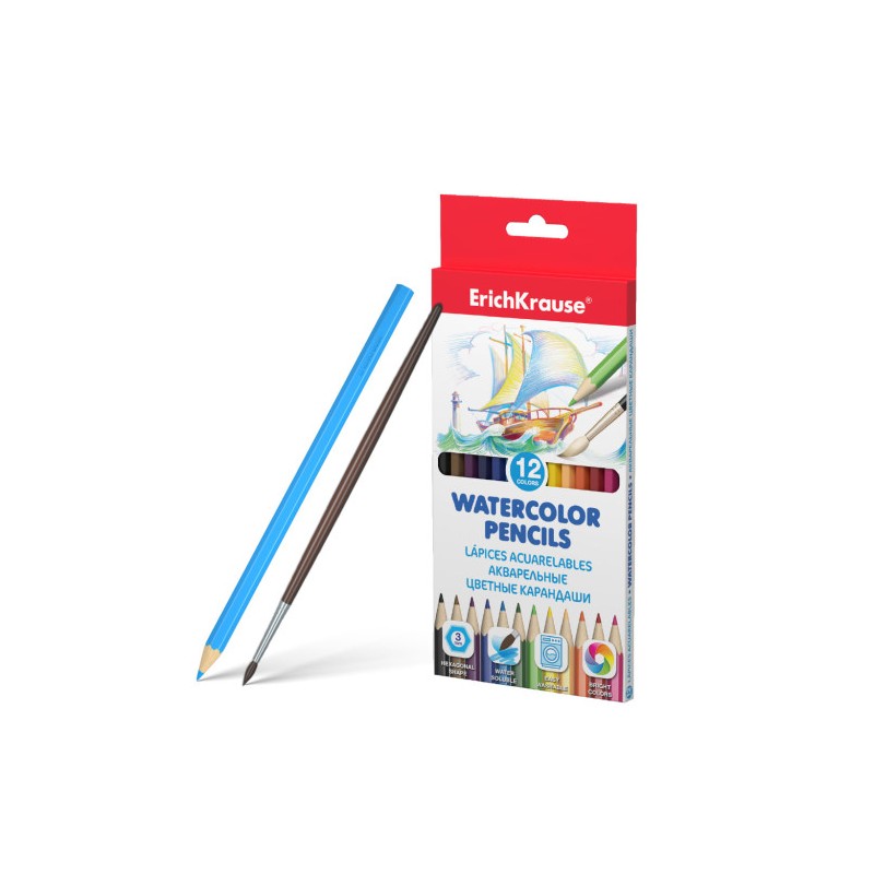 12262-CAJA 12 LAPICES ACUARELABLES COLORES SURTIDOS CON PINCEL ERICH KRAUSE 50533 12262-CAJA 12 LAPICES ACUARELABLES COLORES SURTIDOS CON PINCEL ERICH KRAUSE 50533