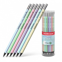 12270-LAPIZ DE GRAFITO REDONDO CON GOMA PASTEL HB ERICH KRAUSE 55272