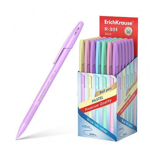 12272-BOLIGRAFO DE BOLA R-301 PASTEL STICK 0.7, COLOR DE LA TINTA AZUL ERICH KRAUSE 55387